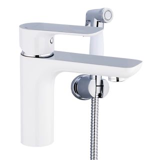 Смеситель для раковины с гигиеническим душем Gappo G1048-1 белый/хром